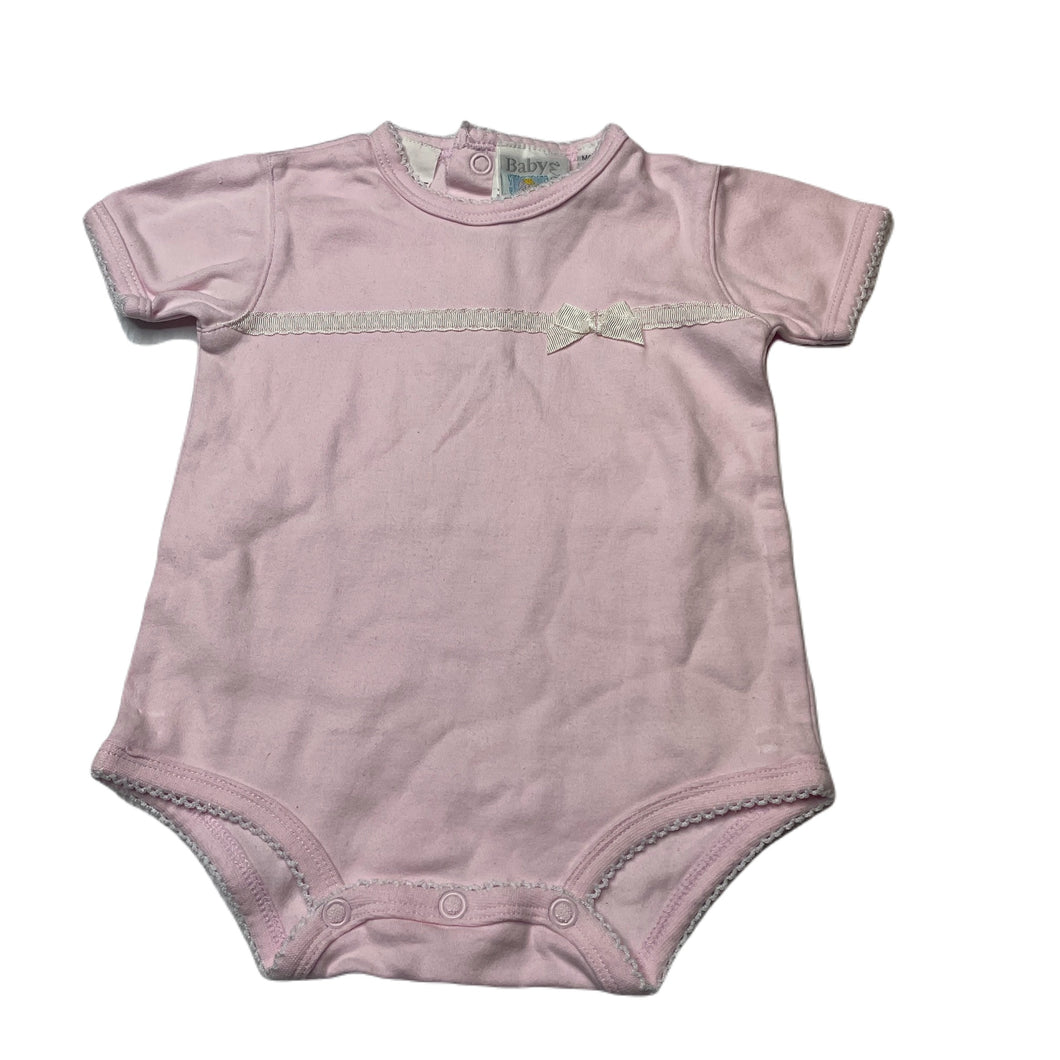 Girls Baby World, pink cotton bodysuit / romper, GUC, size 00,  