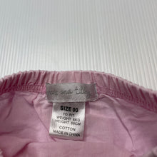 Load image into Gallery viewer, Girls Max &amp; Tilly, lightweight cotton nappy cover / bloomers, EUC, size 00,  