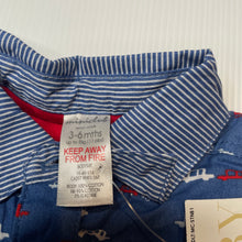 Load image into Gallery viewer, Boys Mini Club, cotton all-in-one shirt/romper, NEW, size 00,  