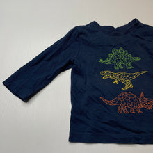 Load image into Gallery viewer, Boys Target, navy cotton long sleeve top, dinosaurs, GUC, size 1,  