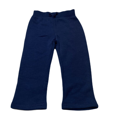 Girls H&T, navy fleece lined track pants, elasticated, NEW, size 2,  