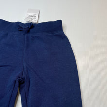 Load image into Gallery viewer, Girls H&amp;T, navy fleece lined track pants, elasticated, NEW, size 2,  