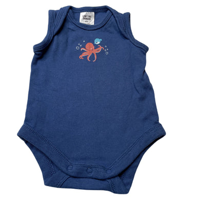 unisex Target, cotton singletsuit/romper, octopus, GUC, size 0000,  