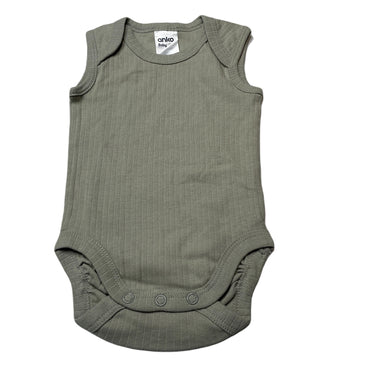 unisex Anko, ribbed lightweight cotton singletsuit, EUC, size 000,  