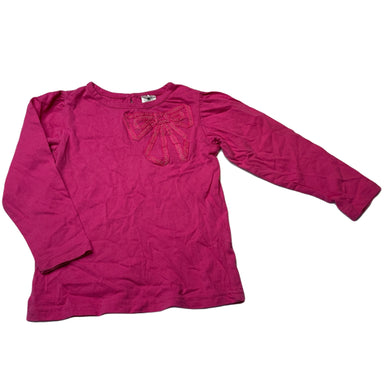 Girls H&T, pink cotton long sleeve top, FUC, size 3,  