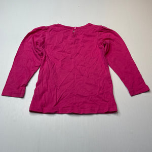 Girls H&T, pink cotton long sleeve top, FUC, size 3,  