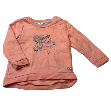 Girls Target, embroidered fleece lined sweater / jumper, GUC, size 2,  