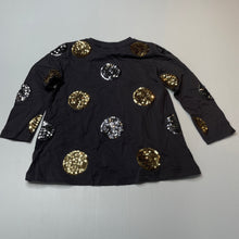 Load image into Gallery viewer, Girls Seed, grey cotton long sleeve top, sequins, EUC, size 2-3,  