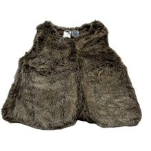 Load image into Gallery viewer, Girls H&amp;T, faux fur vest/jacket, 2 hook fasten, EUC, size 2,  