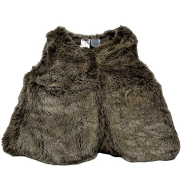Girls H&T, faux fur vest/jacket, 2 hook fasten, EUC, size 2,  