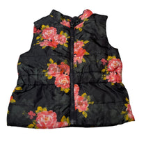 Load image into Gallery viewer, Girls Target, fleece lined floral puffer vest / jacket, EUC, size 4,  