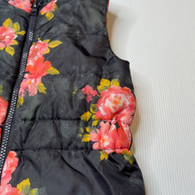 Load image into Gallery viewer, Girls Target, fleece lined floral puffer vest / jacket, EUC, size 4,  