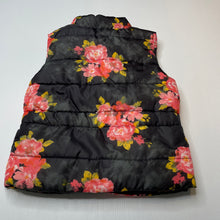Load image into Gallery viewer, Girls Target, fleece lined floral puffer vest / jacket, EUC, size 4,  