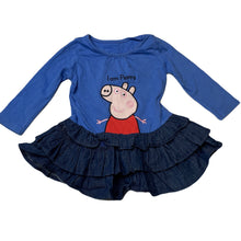 Load image into Gallery viewer, Girls Peppa Pig, cotton long sleeve dress, GUC, size 1, L: 41cm