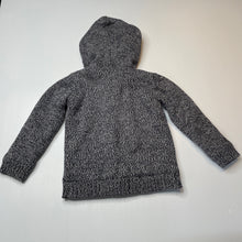 Load image into Gallery viewer, Boys Tiny Little Wonders, fleece lined knitted cotton hooded cardigan, EUC, size 2,  