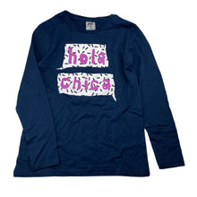 Load image into Gallery viewer, Girls L&amp;D, navy cotton long sleeve top, EUC, size 10,  
