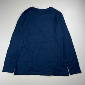 Girls L&D, navy cotton long sleeve top, EUC, size 10,  