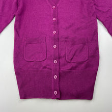 Load image into Gallery viewer, Girls Barely Basics, purple knitted cardigan, L: 50cm, EUC, size 7,  