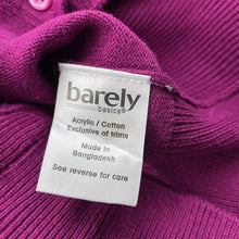 Load image into Gallery viewer, Girls Barely Basics, purple knitted cardigan, L: 50cm, EUC, size 7,  