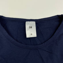 Load image into Gallery viewer, Girls Target, navy stretchy long sleeve top, EUC, size 16,  