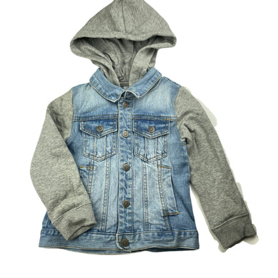 Boys Target, hooded denim jacket, poppers, GUC, size 3,  