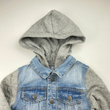 Load image into Gallery viewer, Boys Target, hooded denim jacket, poppers, GUC, size 3,  