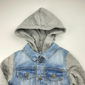 Boys Target, hooded denim jacket, poppers, GUC, size 3,  