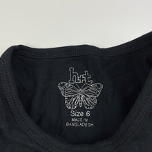 Load image into Gallery viewer, Girls H&amp;T, black stretchy long sleeve top, EUC, size 6,  