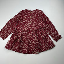 Load image into Gallery viewer, Girls Little Bear Cookie, lined floral long sleeve top, L: 45cm, armpit to armpit: 29cm, shoulder to cuff: 35cm, EUC, size 3-4,  