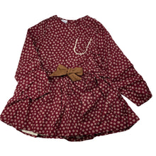 Load image into Gallery viewer, Girls Little Bear Cookie, lined floral long sleeve top, L: 51cm, armpit to armpit: 32cm, shoulder to cuff: 40cm, EUC, size 6-7,  