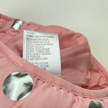 Load image into Gallery viewer, Girls B Collection, pink &amp; silver spot puffer vest, small marks, FUC, size 2,  
