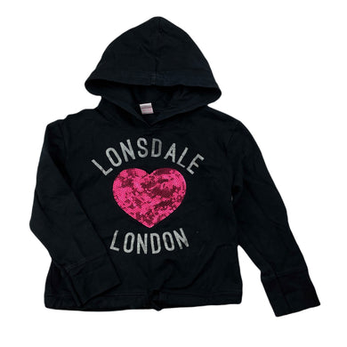 Girls Lonsdale, streetchy long sleeve hooded top, FUC, size 3,  