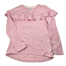 Load image into Gallery viewer, Girls Target, pink marle ruffle cotton top, EUC, size 12,  