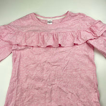 Load image into Gallery viewer, Girls Target, pink marle ruffle cotton top, EUC, size 12,  