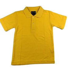 Load image into Gallery viewer, LWR yellow / gold school polo shirt, size 4, Pre-loved