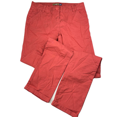 Girls L&D, lightweight stretch cotton chino pants, adjustable, Inside leg: 71.5cm, light mark right knee, FUC, size 12,  
