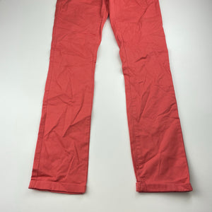 Girls L&D, lightweight stretch cotton chino pants, adjustable, Inside leg: 71.5cm, light mark right knee, FUC, size 12,  