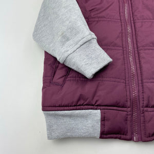 Boys H&T, maroon & grey jacket / coat, GUC, size 3,  