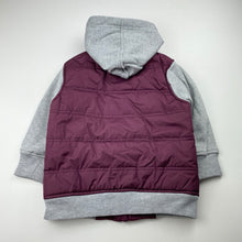 Load image into Gallery viewer, Boys H&amp;T, maroon &amp; grey jacket / coat, GUC, size 3,  