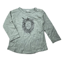 Load image into Gallery viewer, Girls TINY GYPSY, grey stretchy long sleeve top, flowers, EUC, size 2,  