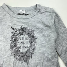 Load image into Gallery viewer, Girls TINY GYPSY, grey stretchy long sleeve top, flowers, EUC, size 2,  