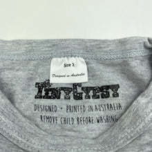 Load image into Gallery viewer, Girls TINY GYPSY, grey stretchy long sleeve top, flowers, EUC, size 2,  