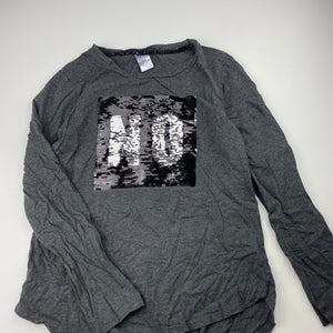 Girls Target, flip sequin cotton long sleeve top, GUC, size 12,  