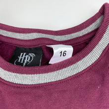 Load image into Gallery viewer, Girls Harry Potter, Hogwarts fleece lined sweater / jumper, EUC, size 16,  