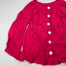 Load image into Gallery viewer, Girls hide &amp; SEEK, pink lightweight cotton long sleeve top, NEW, size 6,  