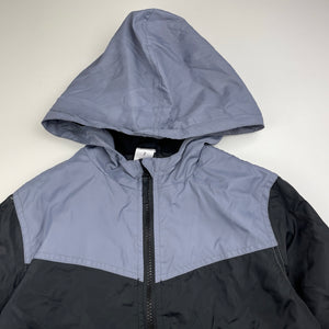 Boys Urban Supply, lightweight spray jacket, small hole in outer fabric, back right shoulder, FUC, size 7,  