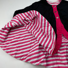 Load image into Gallery viewer, Girls hide &amp; SEEK, black &amp; pink cotton cape, NEW, size 5-6,  