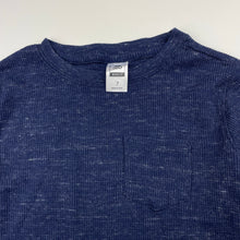 Load image into Gallery viewer, Boys Kids &amp; Co, navy marle waffle long sleeve top, EUC, size 7,  