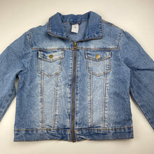 Load image into Gallery viewer, Girls Target, zip up stretch denim jacket, GUC, size 10,  
