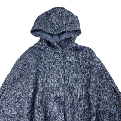 Girls H&T, fleece lined hooded poncho jacket, EUC, size 5,  